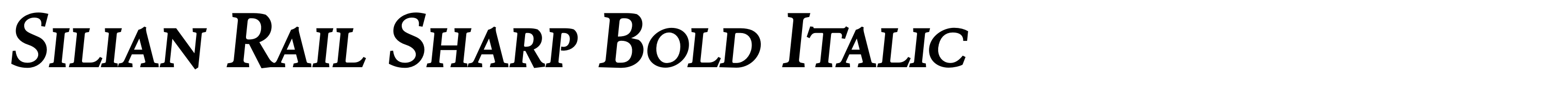 Silian Rail Sharp Bold Italic